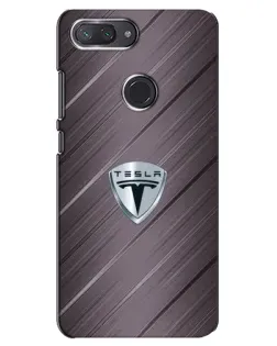 Чехол для Xiaomi Mi 8 Lite с картинкой «Металлическая текстура Tesla» Чехол для Xiaomi Mi 8 Lite с картинкой «Металлическая текстура Tesla»