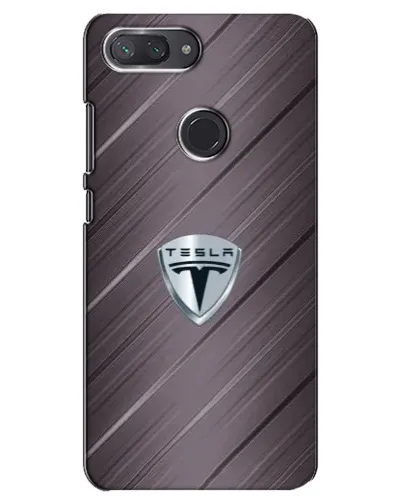 Чехол для Xiaomi Mi 8 Lite с картинкой «Металлическая текстура Tesla»