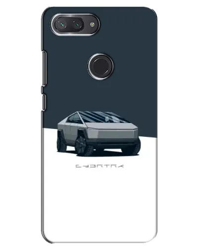 Чехол для Xiaomi Mi 8 Lite с картинкой «Серебристый Cybertruck Tesla»
