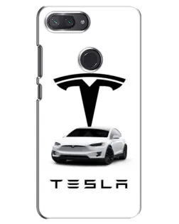 Чехол для Xiaomi Mi 8 Lite с картинкой «Tesla White Style» Чехол для Xiaomi Mi 8 Lite с картинкой «Tesla White Style»