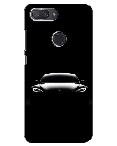 Чехол для Xiaomi Mi 8 Lite с картинкой «Фары Tesla Night»