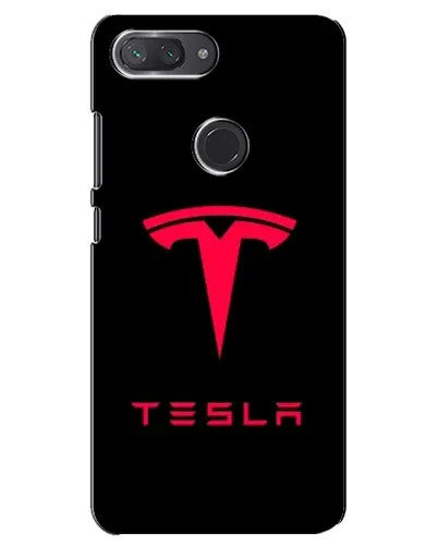 Чехол для Xiaomi Mi 8 Lite с картинкой «Tesla Red Logo»