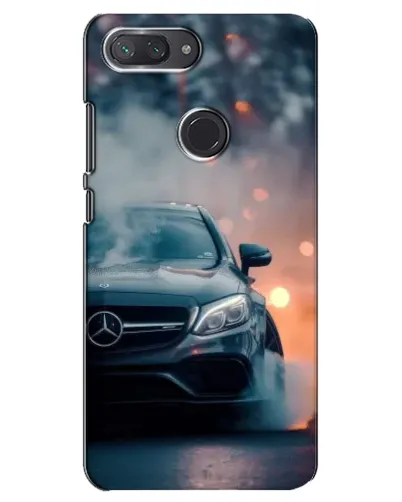 Чехол для Xiaomi Mi 8 Lite с картинкой «Mercedes — ночной город»