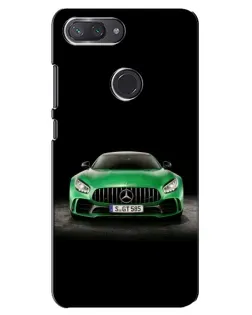 Чехол для Xiaomi Mi 8 Lite с картинкой «Mercedes — неоновый лого»