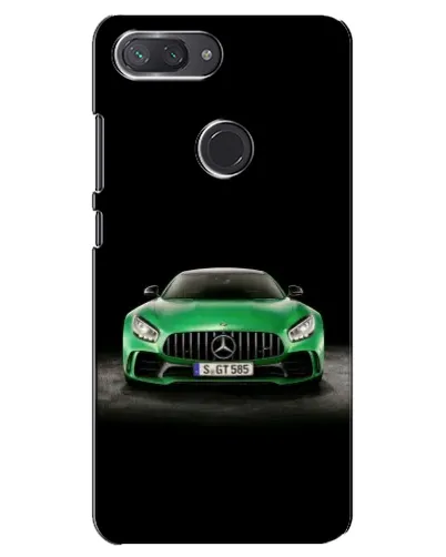 Чехол для Xiaomi Mi 8 Lite с картинкой «Mercedes — неоновый лого»