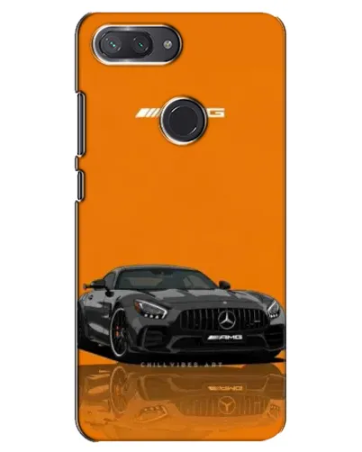 Чехол для Xiaomi Mi 8 Lite с картинкой «Оранжевый Mercedes AMG»