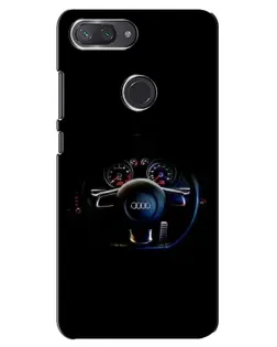 Чохол для Xiaomi Mi 8 Lite з картинкою «Салон Audi — кермо»