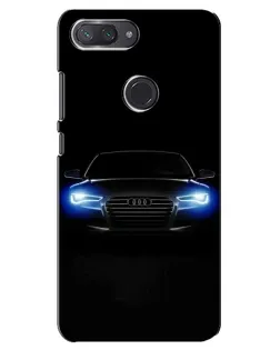 Чехол для Xiaomi Mi 8 Lite с картинкой «Audi в неоне»