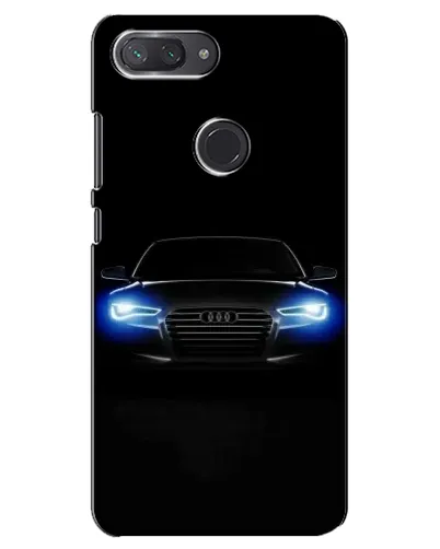 Чехол для Xiaomi Mi 8 Lite с картинкой «Audi в неоне»