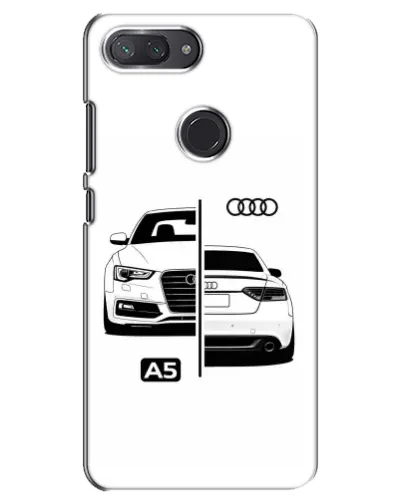 Чехол для Xiaomi Mi 8 Lite с картинкой «Audi — контрастный дизайн»