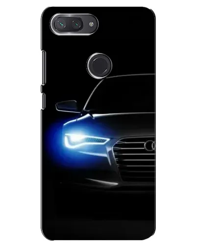 Чехол для Xiaomi Mi 8 Lite с картинкой «Неоновый взгляд Audi»