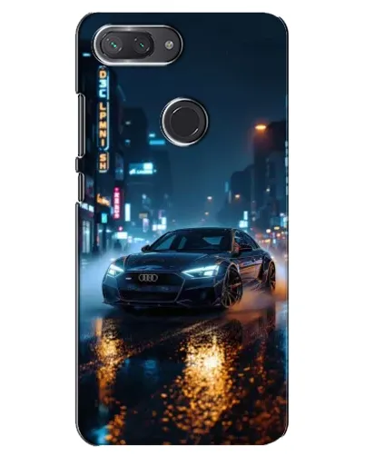 Чехол для Xiaomi Mi 8 Lite с картинкой «Ночной город и Audi»