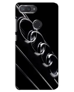 Чехол для Xiaomi Mi 8 Lite с картинкой «Audi — абстрактные кольца»