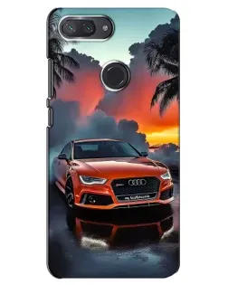 Чехол для Xiaomi Mi 8 Lite с картинкой «Audi — закат»