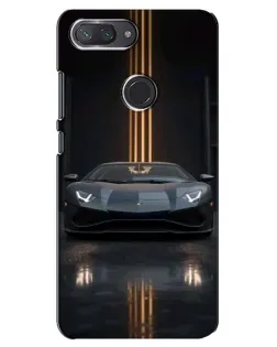 Чехол для Xiaomi Mi 8 Lite с картинкой «Lamborghini золотые линии»