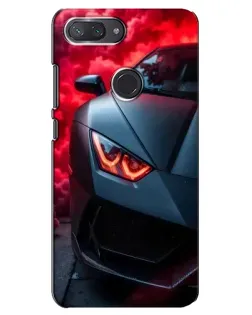 Чехол для Xiaomi Mi 8 Lite с картинкой «Lamborghini красное сияние»