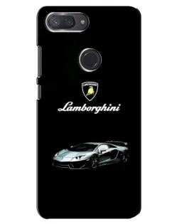 Чехол для Xiaomi Mi 8 Lite с картинкой «Логотип Lamborghini классика»