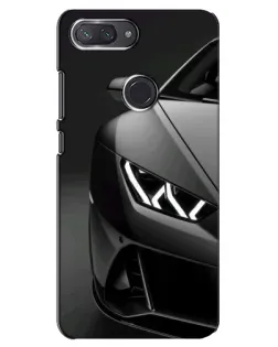 Чехол для Xiaomi Mi 8 Lite с картинкой «Lamborghini фары детализация»