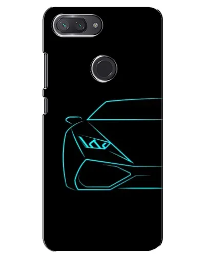 Чехол для Xiaomi Mi 8 Lite с картинкой «Голубой силуэт Lamborghini» Чехол для Xiaomi Mi 8 Lite с картинкой «Голубой силуэт Lamborghini»