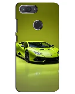 Чехол для Xiaomi Mi 8 Lite с картинкой «Салатовый Lamborghini Huracan»