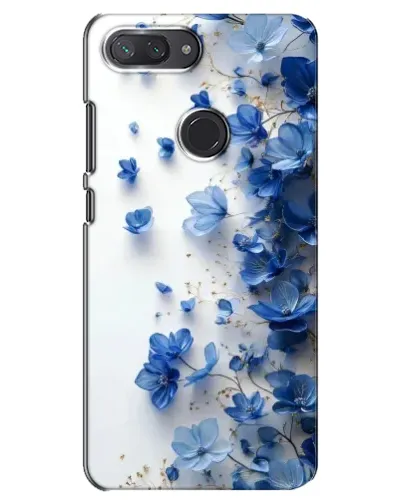 Чехол для Xiaomi Mi 8 Lite с картинкой «Голубой цветочный каскад»