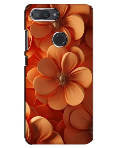Чехол для Xiaomi Mi 8 Lite с картинкой «Оранжевый макро цветок»