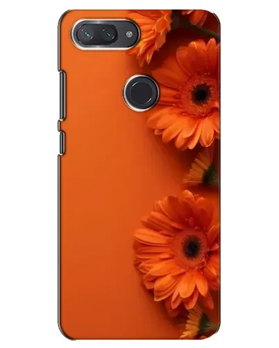 Чехол для Xiaomi Mi 8 Lite с картинкой «Оранжевые герберы»