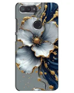 Чехол для Xiaomi Mi 8 Lite с картинкой «Белый цветок и золотой флюид» Чехол для Xiaomi Mi 8 Lite с картинкой «Белый цветок и золотой флюид»