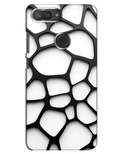 Чохол для Xiaomi Mi 8 Lite з картинкою «Біла об'ємна сітка»