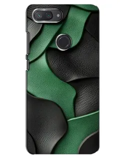 Чохол для Xiaomi Mi 8 Lite з картинкою «Зелені шкіряні хвилі»
