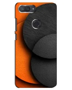 Чохол для Xiaomi Mi 8 Lite з картинкою «Геометрія помаранчевих кіл»