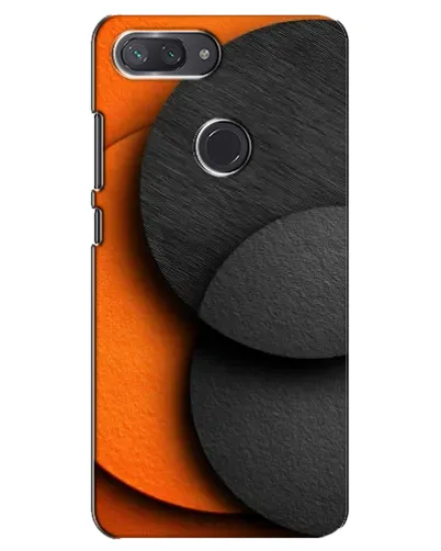Чохол для Xiaomi Mi 8 Lite з картинкою «Геометрія помаранчевих кіл»