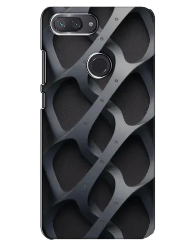 Чохол для Xiaomi Mi 8 Lite з картинкою «Об'ємне сіре плетіння»
