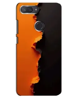 Чохол для Xiaomi Mi 8 Lite з картинкою «Помаранчевий розлом»