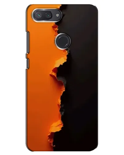 Чохол для Xiaomi Mi 8 Lite з картинкою «Помаранчевий розлом»