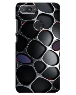 Чохол для Xiaomi Mi 8 Lite з картинкою «Об'ємна темна решітка»