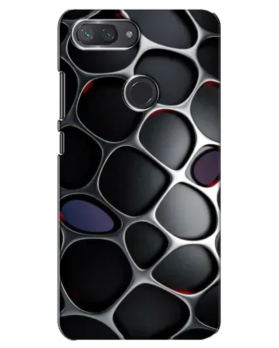 Чохол для Xiaomi Mi 8 Lite з картинкою «Об'ємна темна решітка»