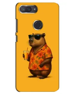 Чехол для Xiaomi Mi 8 Lite с картинкой «Капибара на отдыхе» Чехол для Xiaomi Mi 8 Lite с картинкой «Капибара на отдыхе»