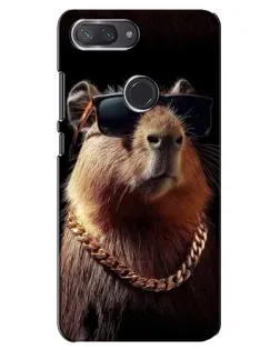 Чехол для Xiaomi Mi 8 Lite с картинкой «Капибара золотая цепь» Чехол для Xiaomi Mi 8 Lite с картинкой «Капибара золотая цепь»