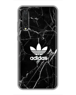 Чехол для Xiaomi Mi 9 Lite с картинкой «Белый мрамор Adidas»