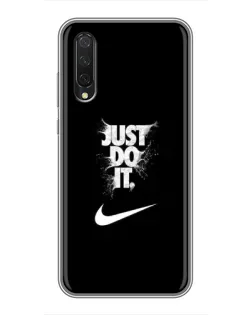 Чехол для Xiaomi Mi 9 Lite с картинкой «Текстовый принт Nike»