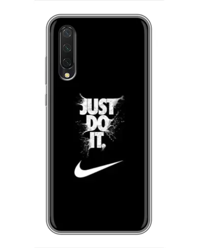 Чехол для Xiaomi Mi 9 Lite с картинкой «Текстовый принт Nike»