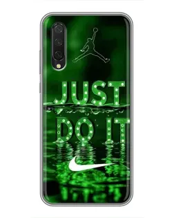 Чехол для Xiaomi Mi 9 Lite с картинкой «Зеленый неоновый Nike»