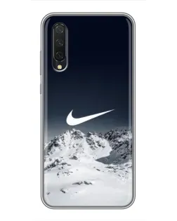 Чехол для Xiaomi Mi 9 Lite с картинкой «Nike — зимние горы»