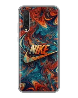 Чехол для Xiaomi Mi 9 Lite с картинкой «Nike в абстракции»