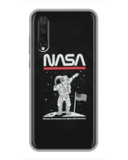 Чехол для Xiaomi Mi 9 Lite с картинкой «NASA — шагаем по Луне»