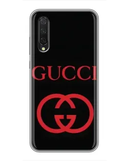 Чехол для Xiaomi Mi 9 Lite с картинкой «Gucci — красный логотип»