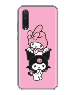 Чехол для Xiaomi Mi 9 Lite с картинкой «My Melody и Kuromi» Чехол для Xiaomi Mi 9 Lite с картинкой «My Melody и Kuromi»