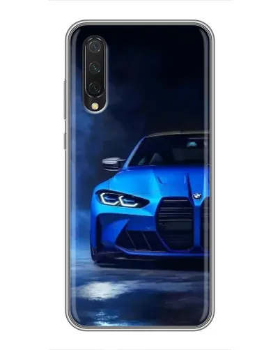 Чехол для Xiaomi Mi 9 Lite с картинкой «Голубая BMW M4»