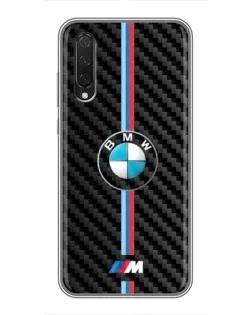 Чехол для Xiaomi Mi 9 Lite с картинкой «Эмблема BMW и карбон»